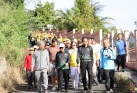 Suasana Jalan Santai Kerukunan HAB Kemenag ke-80 di Kota Sungai Penuh.