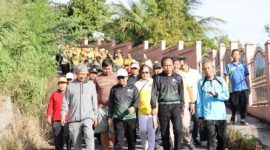 Suasana Jalan Santai Kerukunan HAB Kemenag ke-80 di Kota Sungai Penuh.