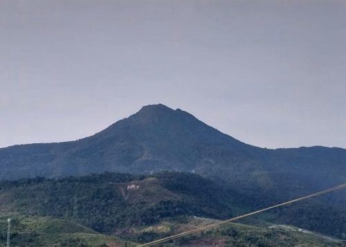 Pendaki melintas di jalur Gunung Talang yang kembali dibuka dengan pembatasan.