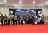 Wali Kota Sungai Penuh Alfin, SH, menghadiri acara lepas sambut Kapolres dan Dandim Kerinci di Gedung Nasional, Sabtu (17/1).(Foto Humas)