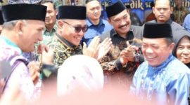 Wali Kota Sungai Penuh, Alfin, menghadiri Kenduri Sko Luhah Depati Intan Sulak Mukai di Desa Tebing Tinggi, Kecamatan Sulak Mukai, Sabtu (24/1).
