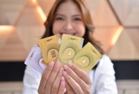 Pegadaian mencatat penurunan harga emas Galeri 24 dan UBS pada Sabtu (31/1/2026) di hampir seluruh denominasi.