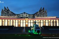 Presiden RI Prabowo Subianto mengunjungi IKN Nusantara di Penajam Paser Utara, Kalimantan Timur, Senin (12/1/2025), menggunakan helikopter kepresidenan.