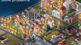 Masyarakat di kota virtual game TheoTown bisa merasa tidak senang saat mendapat aturan yang nyeleneh. --Playstore

