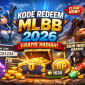 Ilustrasi kode redeem MLBB 2026 dengan hadiah skin gratis.
