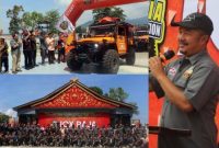 Bupati Kerinci Monadi melepas rombongan offroader IOX Raja 2026 di Dermaga Danau Kerinci. (foto Kerinci satu)