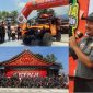 Bupati Kerinci Monadi melepas rombongan offroader IOX Raja 2026 di Dermaga Danau Kerinci. (foto Kerinci satu)
