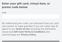 Tampilan halaman Redeem Roblox Codes di browser untuk memasukkan kode Gift Card, item virtual, atau promo.