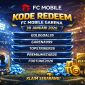 Banner kode redeem FC Mobile Garena 30 Januari 2026 dengan hadiah eksklusif.