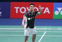 Alwi Farhan tampil fokus saat menjalani pertandingan babak awal Thailand Masters 2026.