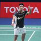 Alwi Farhan tampil fokus saat menjalani pertandingan babak awal Thailand Masters 2026.