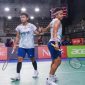 Apriyani Rahayu dan Siti Fadia Silva Ramadhanti menjalani pertandingan di Istora GBK pada ajang Indonesia Masters 2026.