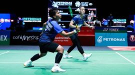 Febriana Dwipuji Kusuma/Meilysa Trias Puspitasari tersingkir di perempatfinal Malaysia Open 2026 usai kalah dari Baek Ha Na/Lee So Hee.