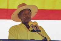 Foto: Yoweri Museveni saat menutup kampanye pada Januari 2026 (AFP/