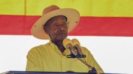 Foto: Yoweri Museveni saat menutup kampanye pada Januari 2026 (AFP/