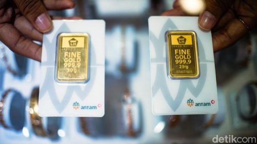 Ilustrasi/Emas Antam/Foto: Andhika Prasetia