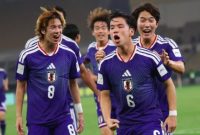 Pemain Jepang U-23 merayakan gelar juara Piala Asia U-23 2026 usai mengalahkan China 4-0 di laga final.