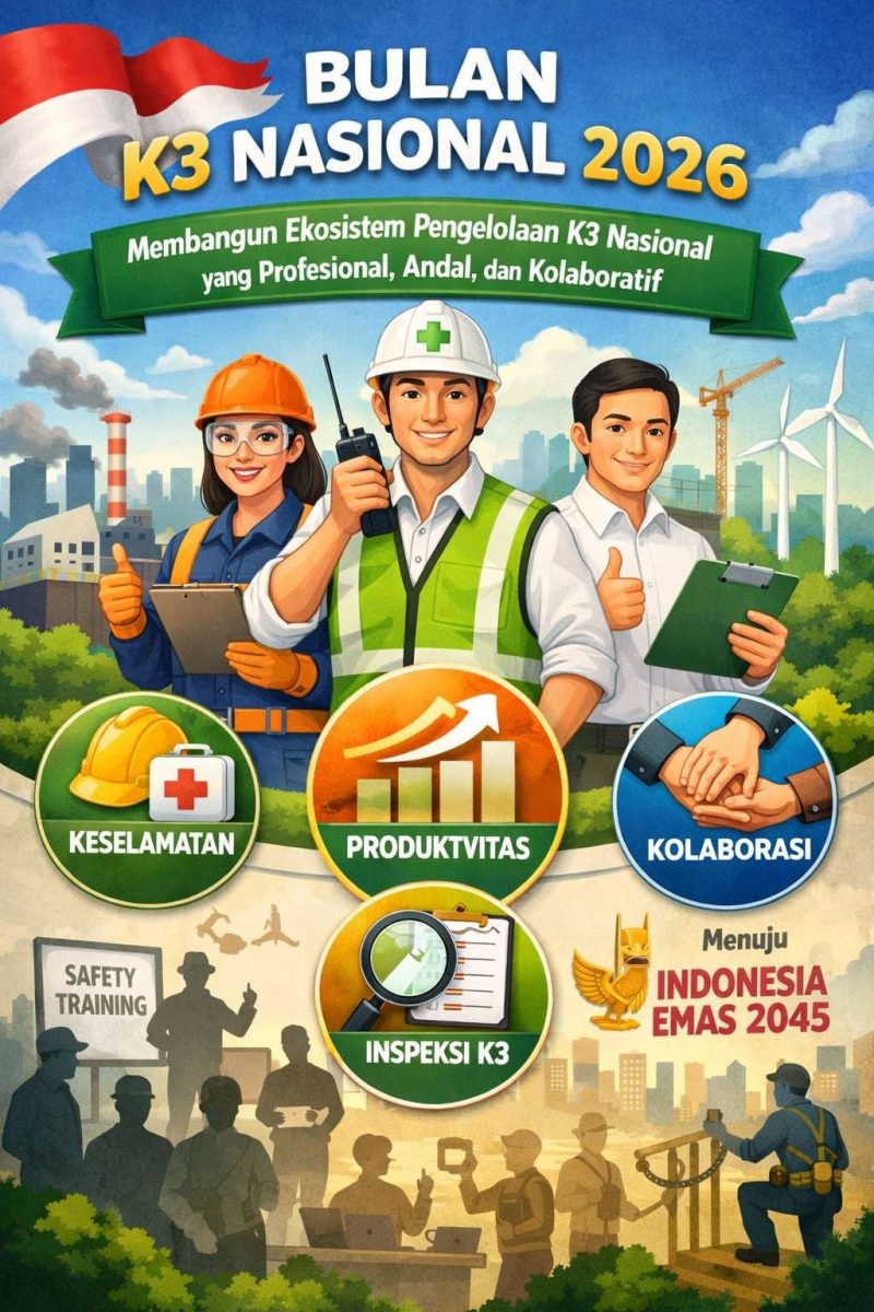 Bulan K3 Nasional 2026 Perkuat Ekosistem Kerja Aman  keselamatan (ilustrasi AI)