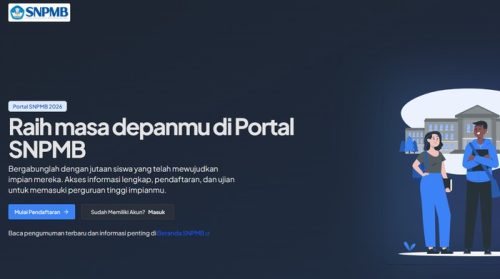 Ilustrasi halaman registrasi akun SNPMB 2026. (Foto: Tangkapan Layar Portal SNPMB 2026)