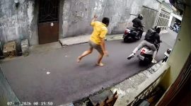 Foto: Aksi tembak pelaku curanmor di Palmerah, Jakbar.