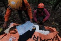 Tim SAR gabungan menyisir lokasi jatuhnya pesawat ATR 42-500 di Kabupaten Pangkajene dan Kepulauan, Sulawesi Selatan.