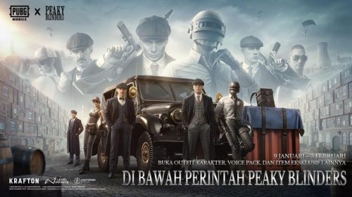 PUBG Mobile berkolaborasi dengan Peaky Blinders dengan menghadirkan karakter Thomas Shelby, Arthur Shelby, dan John Shelby ke dalam game.