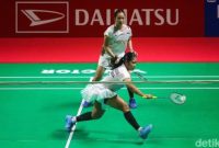 Rachel Allessya Rose/Febi Setianingrum saat tampil di semifinal Indonesia Masters 2026 di Istora GBK, Jakarta.