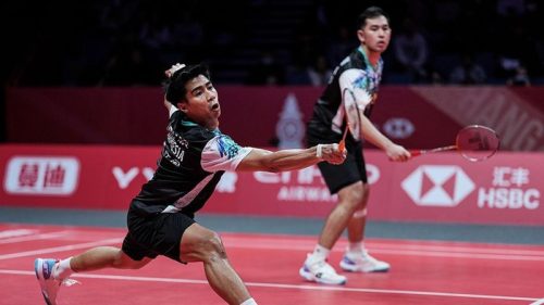 Sabar Karyaman Gutama/M. Reza Pahlevi Isfahani tampil dominan saat mengalahkan Chen Zhi Ray/Lin Yu Chieh pada babak 32 besar India Open 2026.