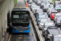 Ilustrasi bus TransJakarta. (Mohammad Farrel/detikcom)