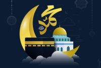 Ilustrasi perjalanan Isra Miraj Nabi Muhammad SAW dari Masjidil Haram ke Masjidil Aqsa hingga Sidratul Muntaha.