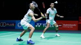 Fajar Alfian/Muhammad Shohibul Fikri tampil dominan pada laga pertama Indonesia Masters 2026 di Istora Senayan, Jakarta.