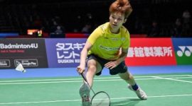 Goh Jin Wei saat berlaga menghadapi Devika Sihag pada final Thailand Masters 2026.