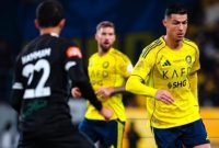 Aksi Cristiano ronaldo di laga Al Nassr vs Al Shabab, Liga Arab Saudi 2025/2026. (Official X Al Nassr)