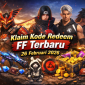 Ilustrasi promo kode redeem FF 26 Februari 2026 dengan hadiah skin, diamond, bundle, dan voucher menarik.