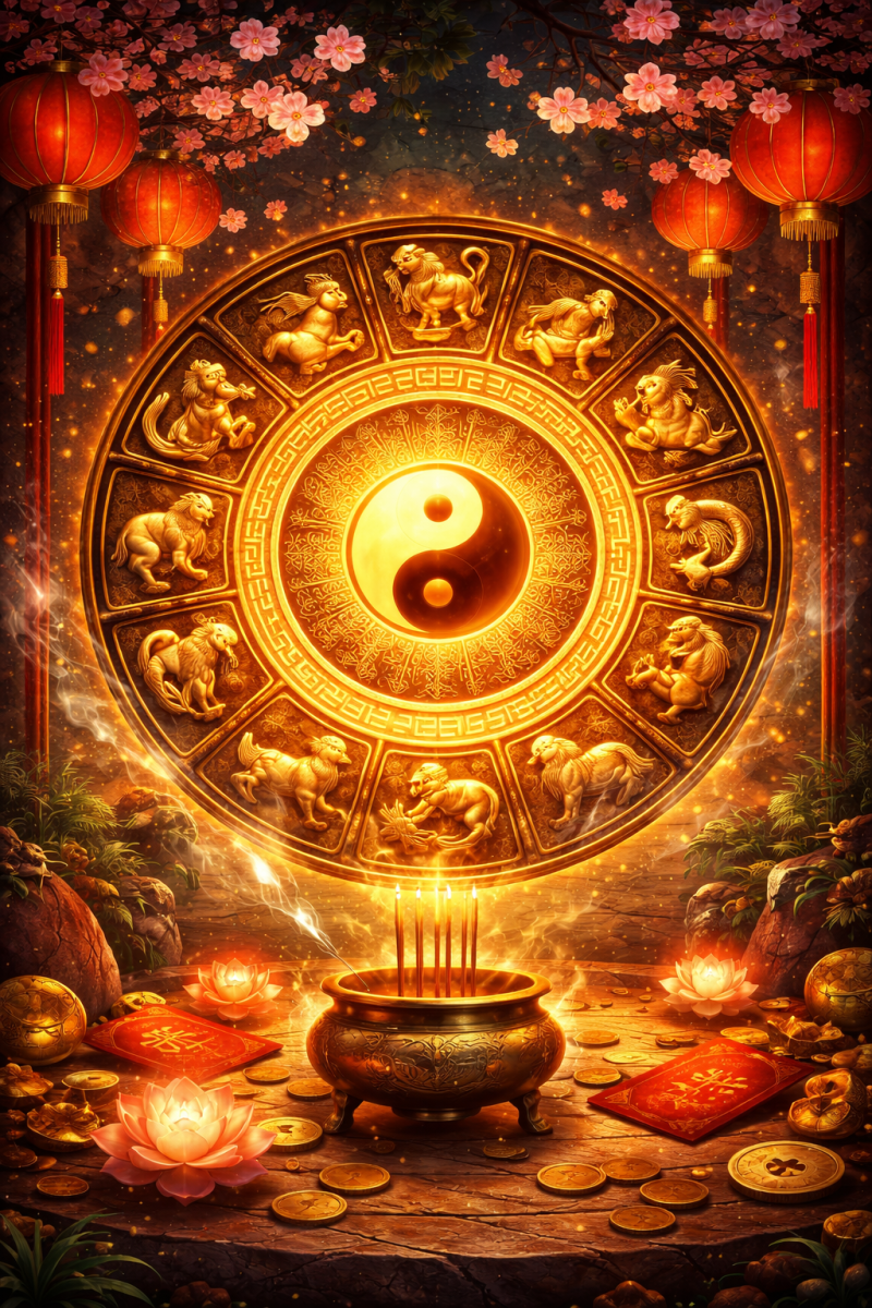 Energi positif Hari Pelepasan digambarkan melalui simbol shio Tiongkok. (FOTO IST)