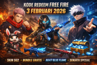 Kode Redeem FF 3 Februari 2026, skin dan senjata. (Foto inbrita)