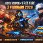Kode Redeem FF 3 Februari 2026, skin dan senjata. (Foto inbrita)