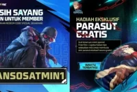 Ambil kode redeem FF 2026 hari ini 9 Februari dengan hadiah Booyah Pass, parasut, dan Monster Truck. Free Fire (Instagram/freefirebgid).