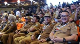 Wako Alfin, SH dan Wawako Azhar Hamzah menghadiri Rakornas Pemerintah Pusat dan Daerah 2026 di Sentul International Convention Center, Bogor, Senin (2/2).