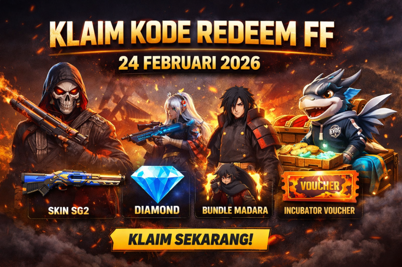 Kode redeem Free Fire 24 Februari 2026: klaim skin, diamond, bundle. ( foto ist)