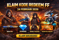 Kode redeem Free Fire 24 Februari 2026: klaim skin, diamond, bundle. ( foto ist)