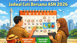Ilustrasi pegawai ASN memeriksa kalender cuti bersama 2026 (foto ist)