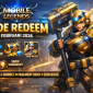 Ilustrasi Mobile Legends menampilkan Hilda dengan skin Guardian Battalion, lengkap dengan ikon diamond, bundle, dan hero fragment, serta tanggal kode redeem 7 Februari 2026. (ist)
