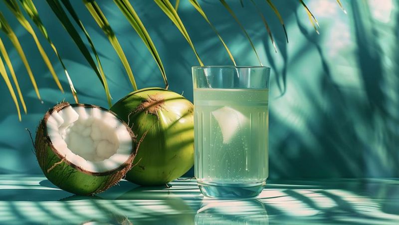 Foto: Ilustrasi minuman air kelapa muda. (Dok. Freepik)