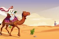 Ilustrasi raja Muslim memimpin kerajaan pada masa kejayaan Islam.