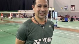 Pelatih ganda putri Indonesia, Karel Mainaky, memimpin latihan intensif persiapan menuju All England 2026 di Pelatnas PBSI Cipayung, Jakarta Timur.