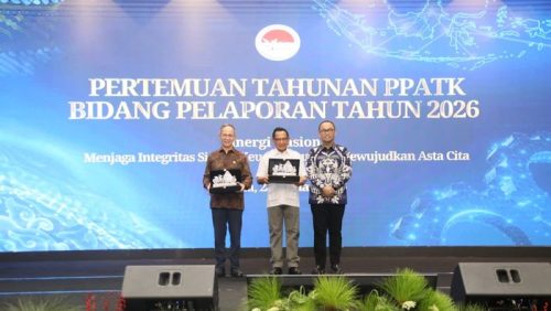 Menteri Dalam Negeri Muhammad Tito Karnavian saat membuka Rakornas Pemerintah Pusat dan Daerah Tahun 2026 di Sentul International Convention Center (SICC), Kabupaten Bogor, Jawa Barat.