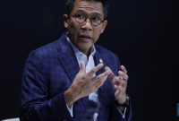 Mukhamad Misbakhun paparkan materi di Road to CNBC Indonesia Awards 2025, Jakarta, Rabu (26/11/2025). (CNBC Indonesia/Tri Susilo)