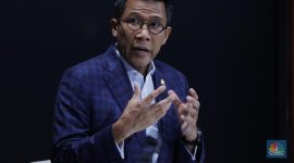 Mukhamad Misbakhun paparkan materi di Road to CNBC Indonesia Awards 2025, Jakarta, Rabu (26/11/2025). (CNBC Indonesia/Tri Susilo)