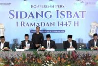 Foto: Konferensi pers sidang isbat (dok. YouTube Kemenag)